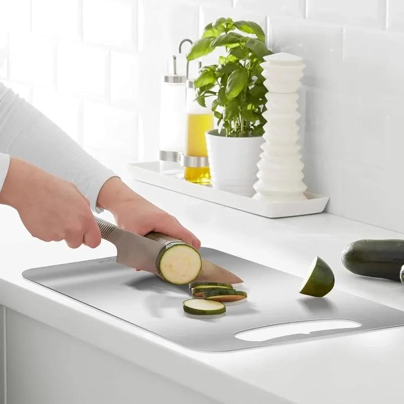 3Pcs Multifunctional Scratch Proof Vegetable Cutting Board Counter Top Chopping Board Stainless Steel Household Cutting Board