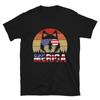 Merica Husky July 4th of July USA US Flag T-Shirt