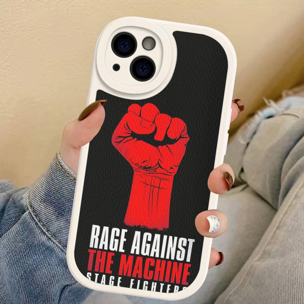 R-Rage A-Against T-The M-Machine Band Phone Cover For IPhone 16 15 14 13 12 11 Pro Max Plus Leather Soft Case