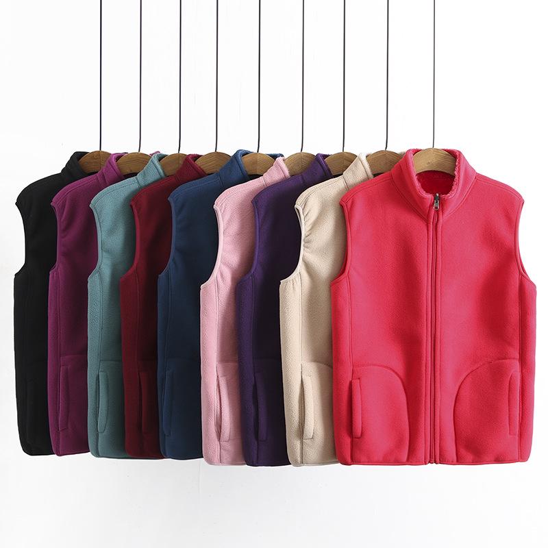 

Women s Reversible Fleece Vest - Fashionable, Warm, Sleeveless Jacket for Autumn/Winter 1XL [90-115 Jin]