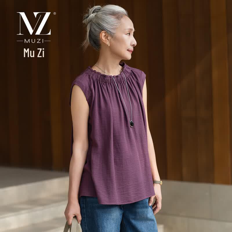 

Muzi Ruffle Sleeve Summer Blouse XL