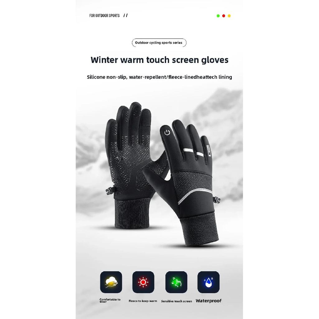 Unisex Touchscreen Waterproof Cold Proof Outdoor Gloves for Men Man Hiking Cycling Fishing Sports Winter Thermal Moto gear Glove