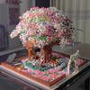 Cherry Blossom Treehouse Building Blocks - High Difficulty Princess Series for Girls' Birthdays.