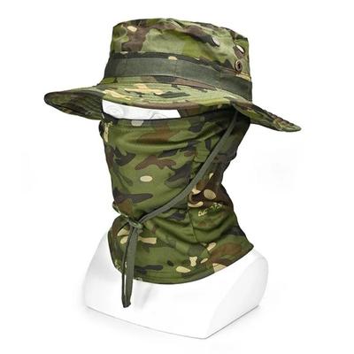 Colorful Fishing Cap Full Face Mask Set Sunscreen Camouflage Caps Mask Set Sun Hat  Climbing