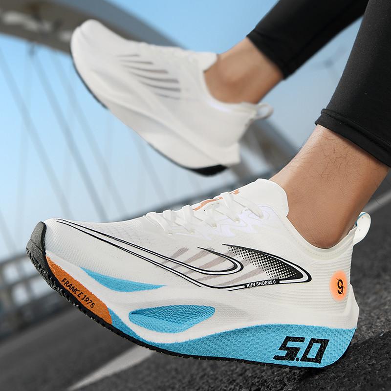 Hot Selling Autumn Lightweight Mens and Womens Sports Shoes Marathon Racing Rebound Running Shoes Daily Lace Up Walking Shoes