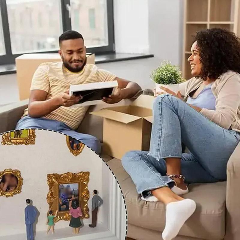 Diy Mini Museum Silhouette Box Bedroom Living Room Desktop Memory Box Decor Valentine  Anniversary Gift Mini Statues Gold Frames
