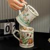 High Quality Appearance Level Cups Mugs  Niche Design Sense  Creative Ceramic Drinking Cups  Home and Office Coffee Cups for Women
