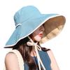 Women's Summer Sun Protection Hat with Large Brim and Face Covering