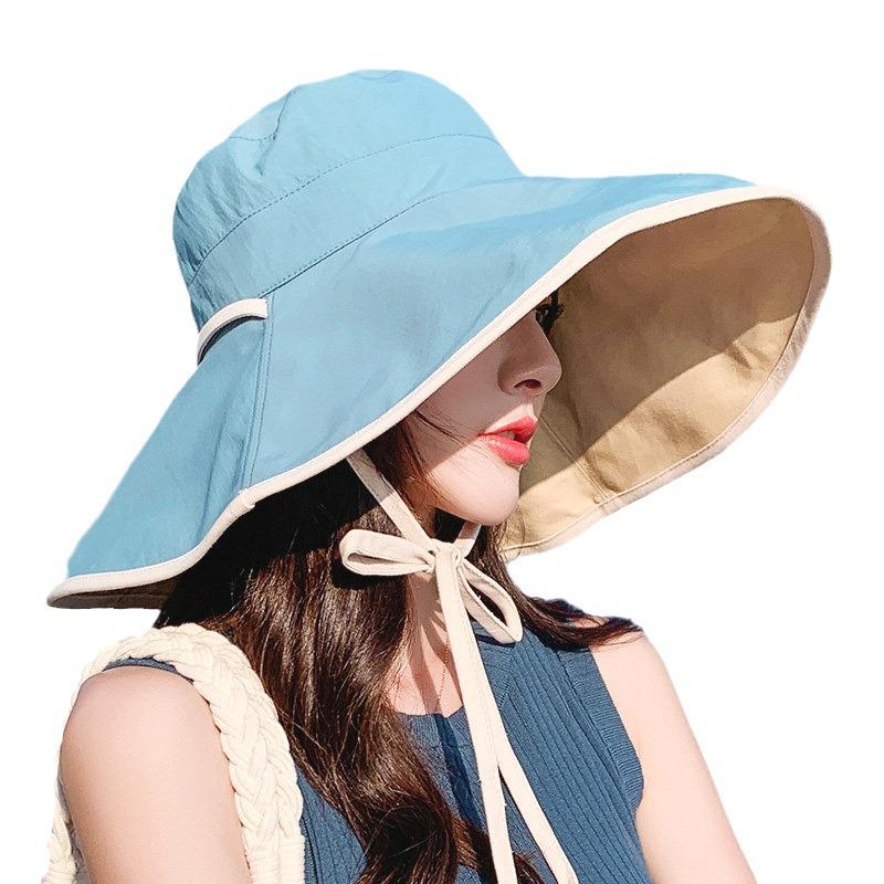 Women's Summer Sun Protection Hat with Large Brim and Face Covering