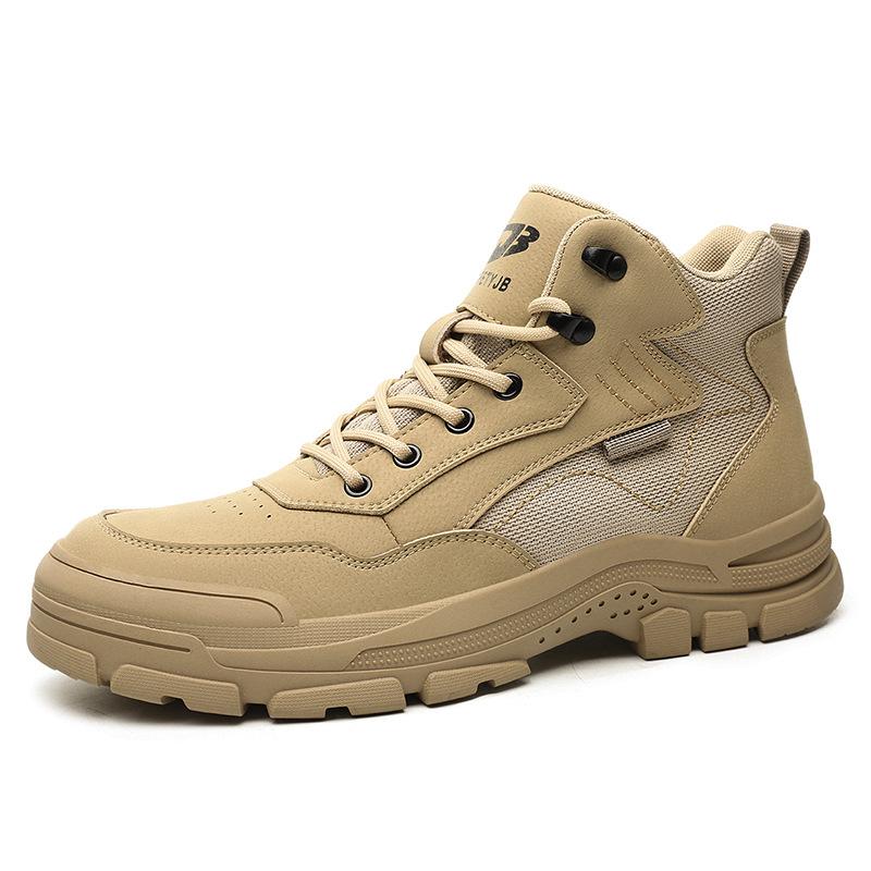 Labor Protection Shoes Embossed Cowhide Breathable Anti-smash and Puncture-proof Labor Protection Shoes Safety Protective Work Shoes