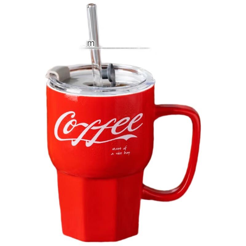 Shangheng Portable Ceramic Cola Straw Mug
