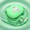 Wired Earphone In-ear Universal HiFi Stereo Noise Reduction Headphone with Cartoon Cat Ear