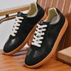 Cowhide White Shoes, Men's Sports and Leisure Leather Shoes, Flat-bottomed German Training Shoes Men's Shoes Trendy Forrest Gump Shoes Men