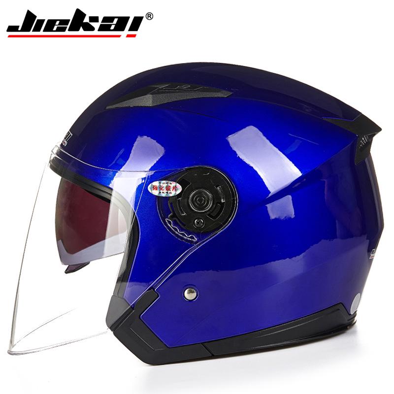 Genuine JIEKAI Helmet Motorcycle Motorbike Dual Lens Summer Winter Open Face Helmet Moto capacete para motocicleta casco516