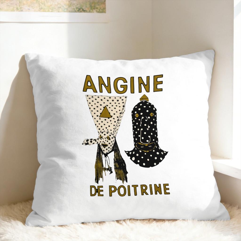 Angine De Poitrine ROCK Band Pillow Case Square Pillow Cover Funny Cushion Cover For Living Room Sofa