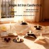 Nordic Black Iron Candle Holder Decoration