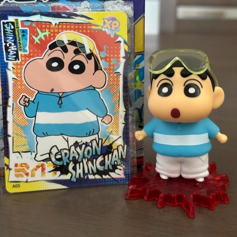 Crayon ShinChan Cartoon Anime Crayon Shin Chan Vinyl Rubber Doll Toy Key Chain Birthday Toy Gifts