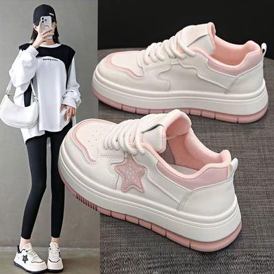 2025 New Popular Spring Internet Celebrity Super Fire Little White Shoes Women's Board Shoes Platform Versatile Niche Sports Espadrilles