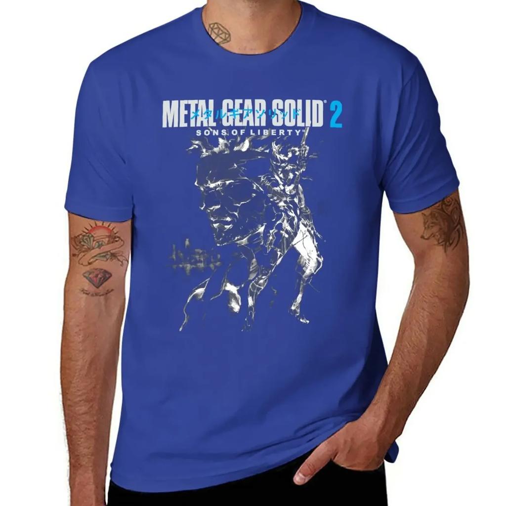 MGS2 - Bootleg T-Shirt Aesthetic clothing boys whites sweat t shirts for men cotton