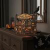 Vintage Finish Wooden Haunted House Multi-layer Rustic Autumn Ornament  Interior Designer