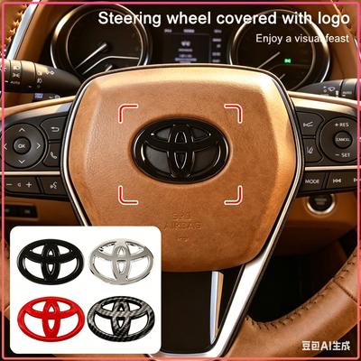 1Pcs Car Steering Wheel Sticker Badge Auto Interior Decoration For TRD Camry 40 Corolla Auris Yaris RAV4 CHR Styling Accessories