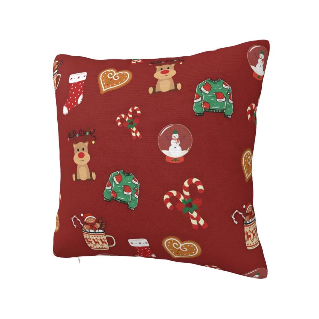 Christmas Pillow Case Cushion Cover Soft Printed Pillow Cover Novelty Pillowcases For Chair Sofa Home Decoration