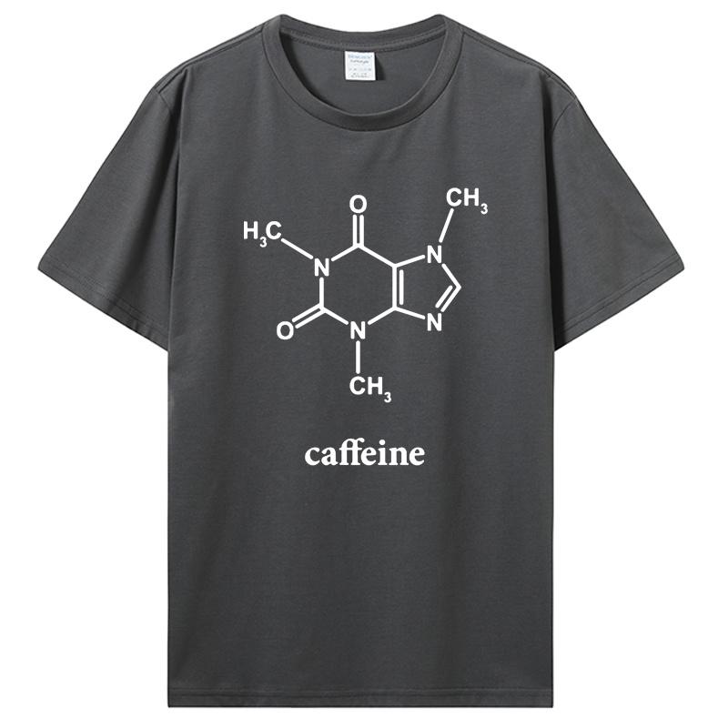 Caffeine Molecule T Shirt Chemistry Nerd Tshirt Cotton High Quality Soft Sweat Eu Size Tshirt Basic Camisetas
