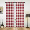 Navy Blue Lattice Idyllic Style Plaid Curtains for Bedroom Living Room Drapes Kitchen Kid's Room Window Curtain Home Decor