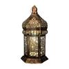Metal Decorative Hanging Lantern Retro Night Light for Garden Porch Festival