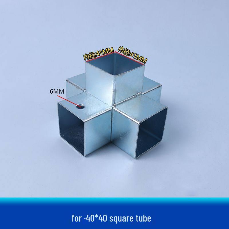 Wrought Iron Galvanized Steel Tube Corner Connectors – No-Weld Angle, Two-Way & Three-Way