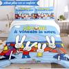 3PCS Simon the Rabbit Adventures Bedding Set 2D Printing (Includes 1 Duvet Cover + 2 Pillowcases Coreless), Bedroom decor,Fan Gift