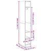VidaXL Garde-robe gris béton 30x50x200 cm bois d'ingénierie, armoire de rangement, organisateur de garde-robe, armoire, 3307687