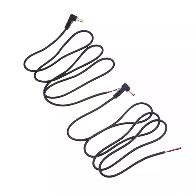 5.5 X 2.1mm/2.5mm Right Angle DC Power Cable DC Male Plug Power Connector Plug Connector Extension Line