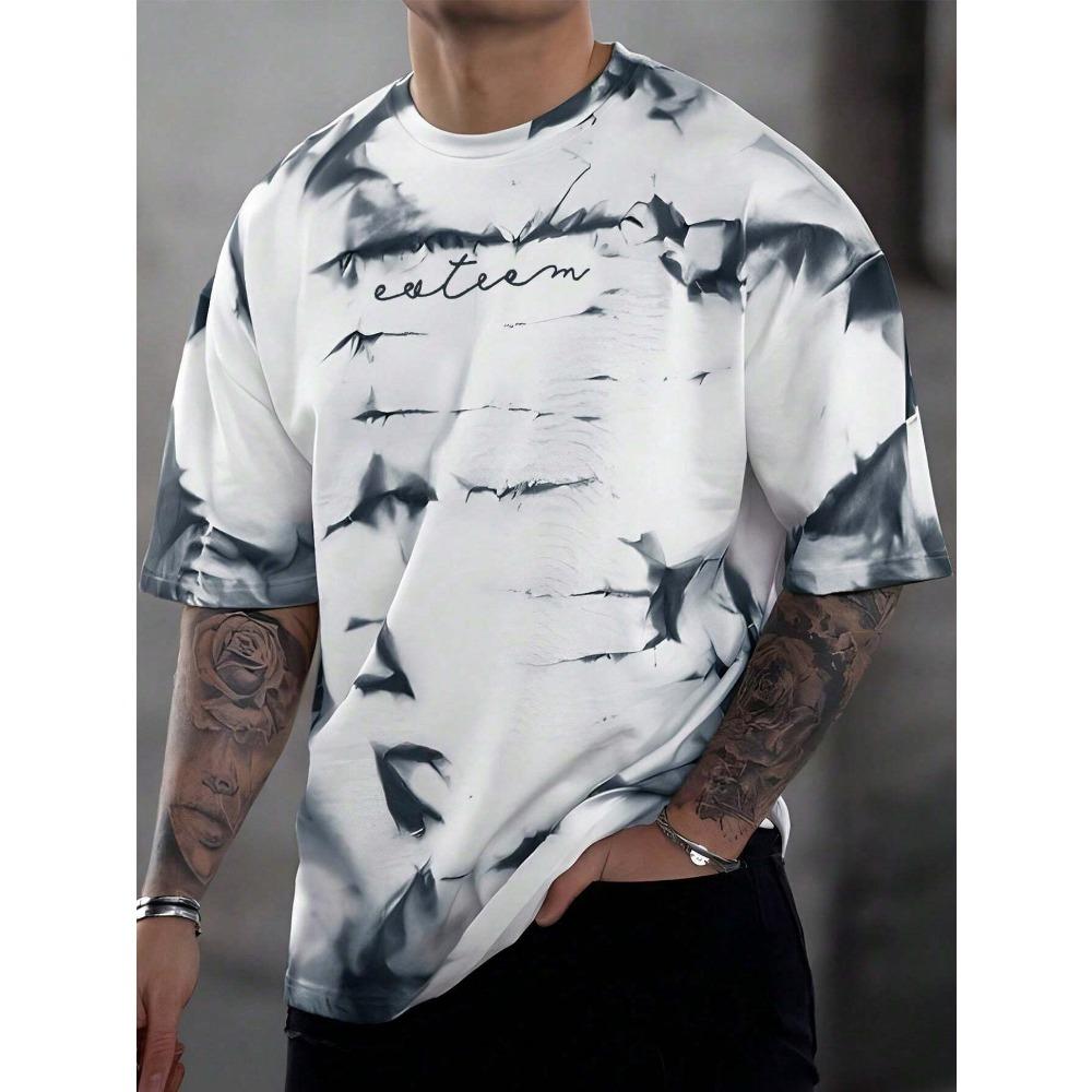 3D printed summer new men s casual simple short sleeved T-shirt XS