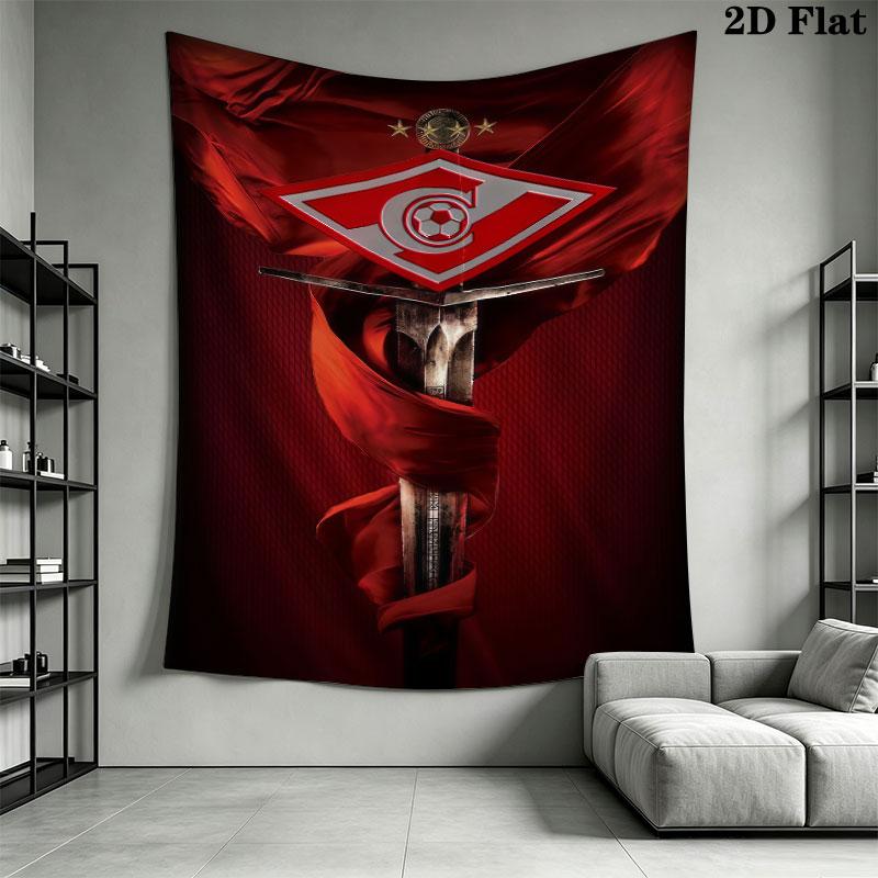 Spartak Moscow Dream Wall Hanging Printed Fabric Blanket Decorative Tapestries for Bedroom Living Room Home Decor