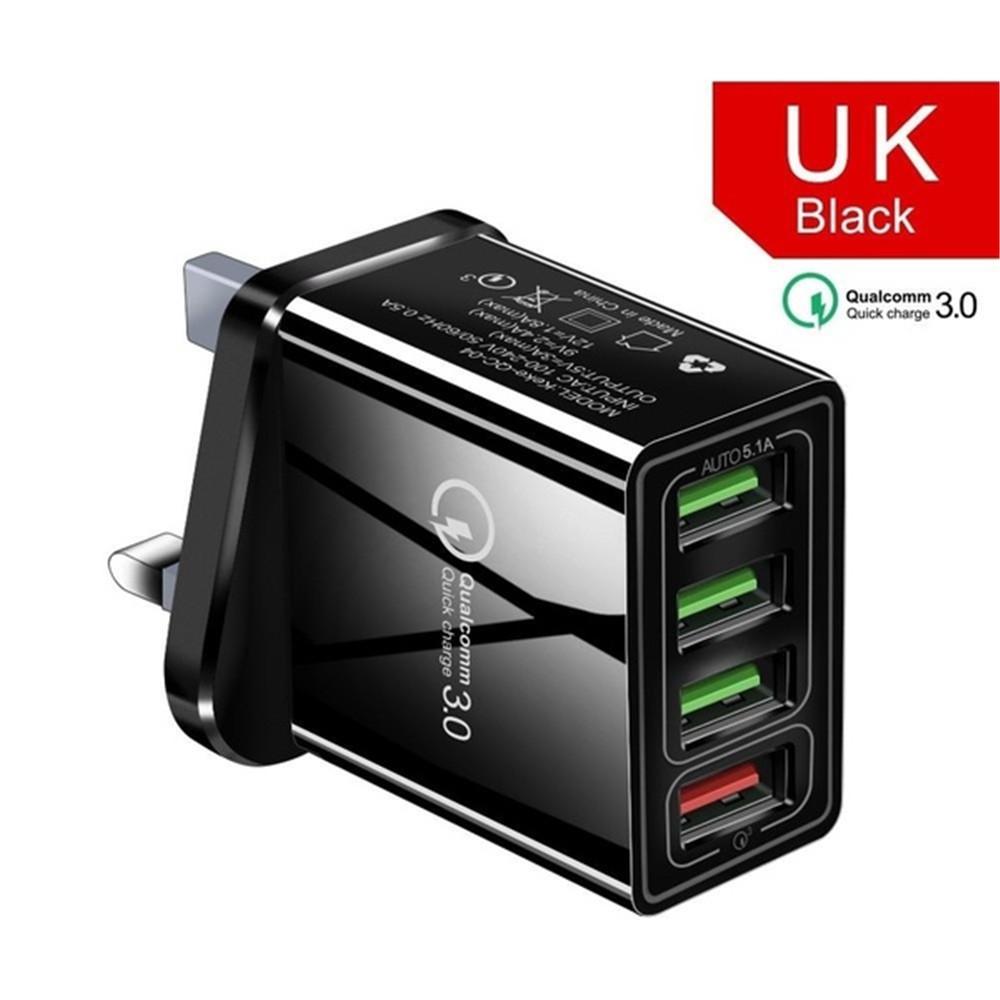 Cellphone Charger with 4 USB port Fast Charging for iPhone Samsung Xiaomi Huawei Smartphone Travel Power Adaptor