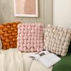 Living Room Cushion Square Hand Woven Plush Household Solid Color Bedroom Pillow Nordic Style Sofa Decoration Bay Window Cushion