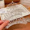 Pearl Rhinestone Crown Hair Comb Flower Crystal Hairpins Gifts Children Tiara Headband  Wedding