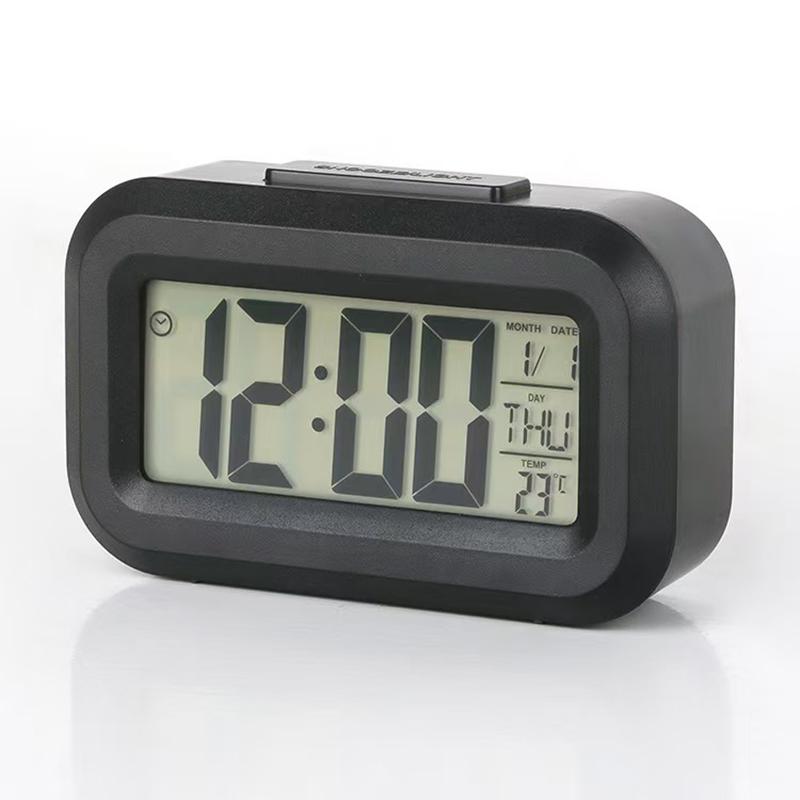 Home Office Bedside Table Alarm Clock Digital Alarm Clock Electronic Screen Desktop Clock Ornament Backlight Snooze Clock For