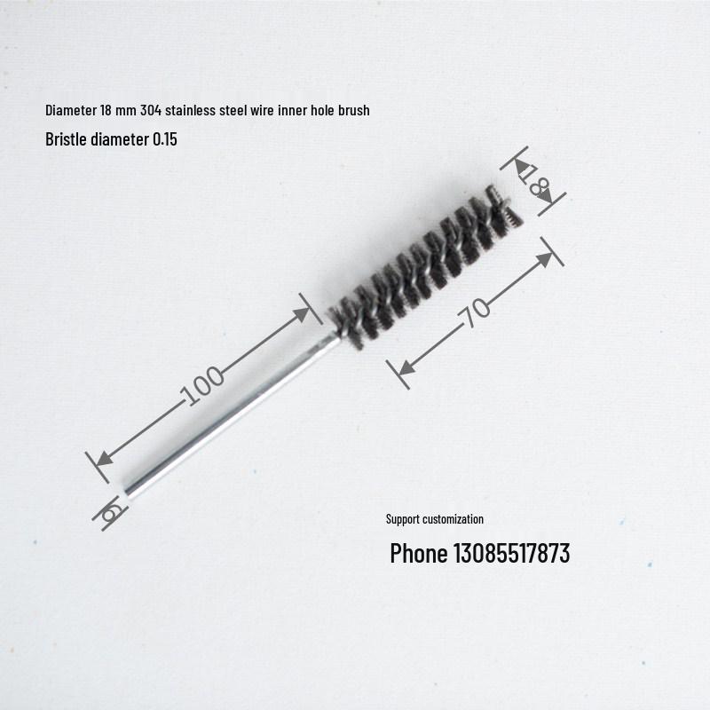 Abrasive Wire Tube & Pipe Brush - Steel Bristle for Deburring & Polishing