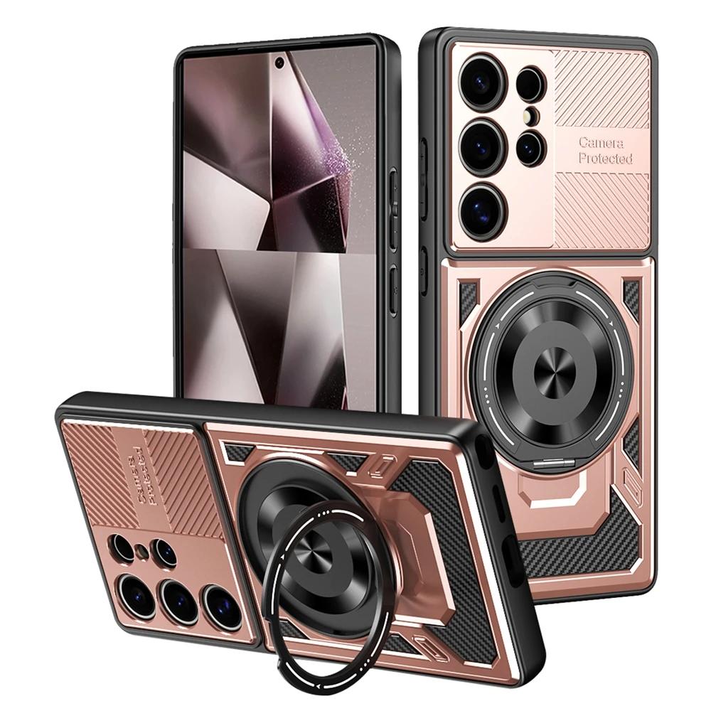 

Magnetic Holder Ring Shockproof Armor Phone Case For Samsung Galaxy S26 Ultra S 26 Plus 5G For Magsafe Wireless Charging Cover Galaxy S26