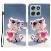 For Motorola Moto G56 5G Case Pattern Printing Anti-Drop Leather Flip Wallet Phone Cover with Lanyard
