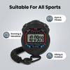 Digital Stopwatch Handheld Sports Timer Waterproof Multifunctional Stop Watch for Running Swimming Hiking Outdoor Competition