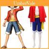 Fantasia Cativante de One Piece Monkey D Luffy Novo Mundo Para Halloween e Cosplay