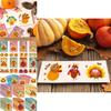 Adorable Cm2408006 Childrens Cartoon Interactive Thanksgiving Turkey Diy Sticker Set