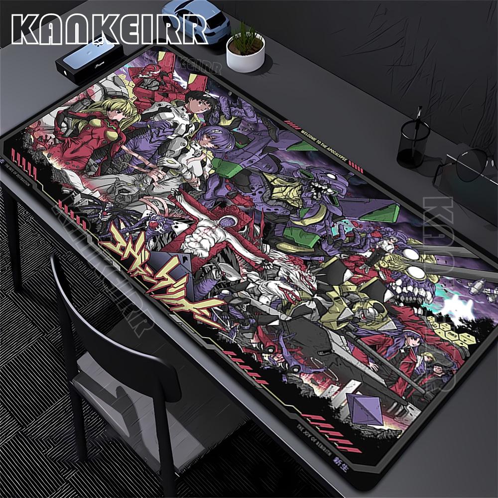 Mousepad XXL Large Evangelions Mouse Pads Pc Accessories Gaming Mouse Mat Office Computer Keyboard Desk Mat Anti-slip Big Carpet