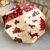 1 PC Automatic Folding Umbrella - Christmas horses, Christmas dogs Pattern, Portable & Foldable Design with 10 Ribs, Christmas Birthday Gifts