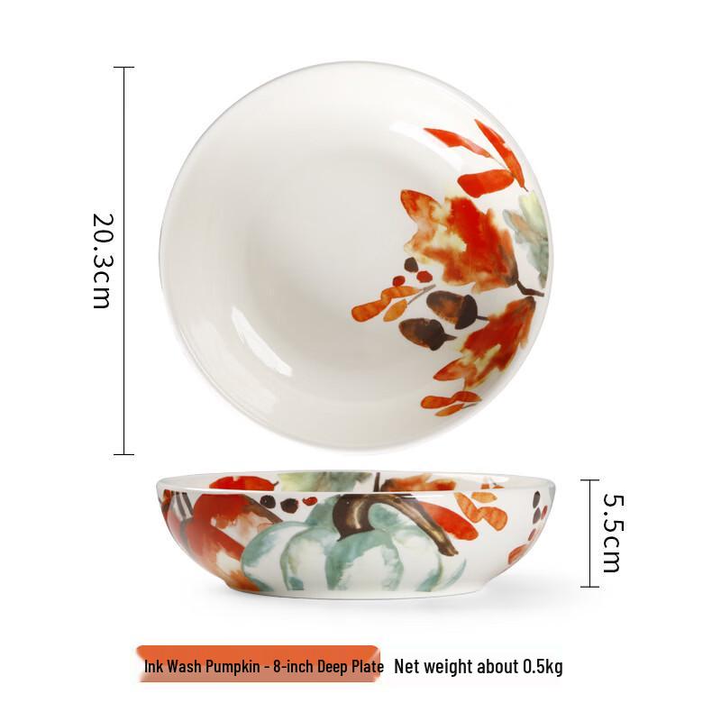 Ocean Series Hand-painted Ceramic Deep Plate