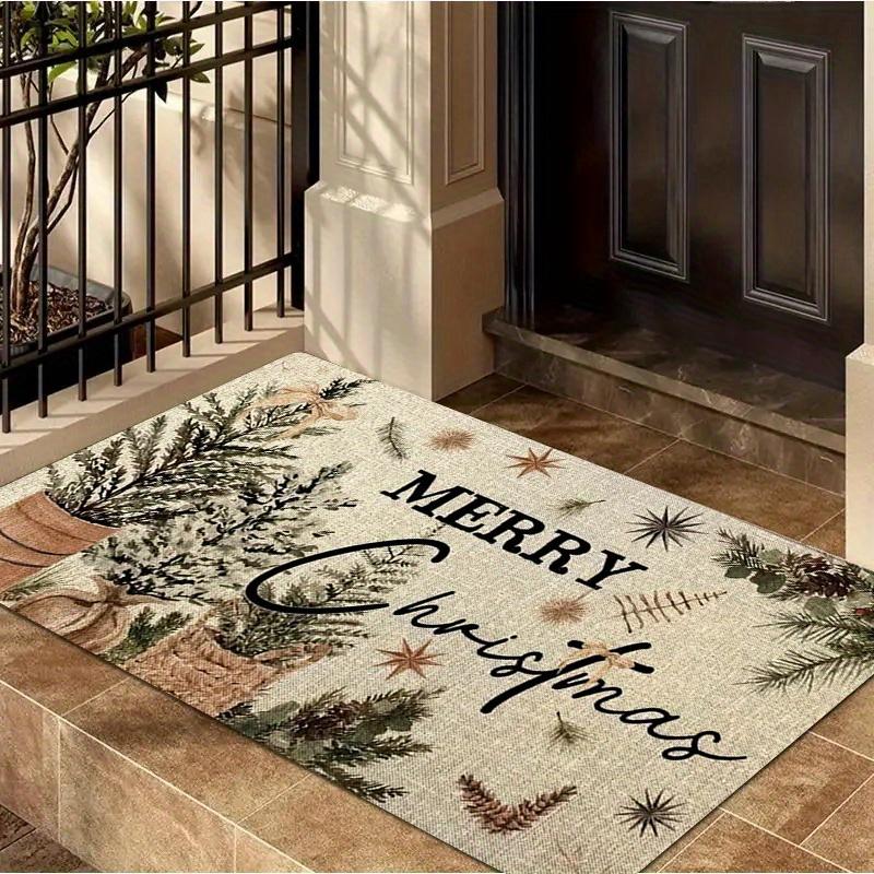 Christmas Carpet Pine Needle Mat Floor Mat Doormat Waterproof Welcome Mat Rug For Bedroom Carpet For Live Room Home Dec