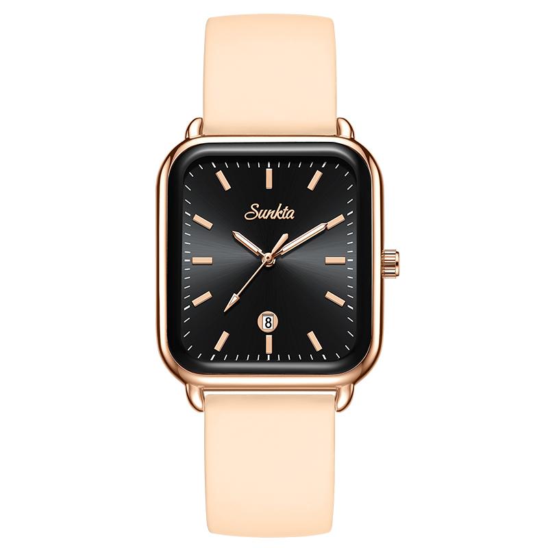 SUNKTA Ladies Watch Square Women's Wristwatch Quartz Calendar Elegant Casual Fashion Retro Watch Women Relogio Feminino+BOX